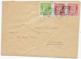 Brief Von Guernsey, 1945, Stempel St. Peter Port - Occupation 1938-45