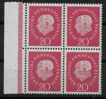 Berlin: MiNr. 184v, Postfrisch, ** Rand-Viererblock - Nuovi