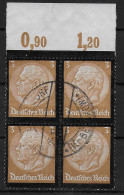 DR: MiNr. 548 P,  Gestempelt Viererblock Oberrand - Used Stamps