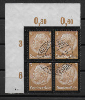 DR: MiNr. 548 P,  Gestempelt Eckrand Viererblock VE1 - Used Stamps