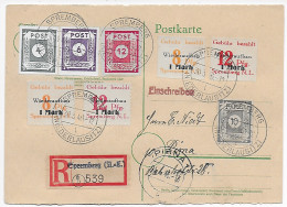 Postkarte Einschreiben Spremberg 1946, MiF - Briefe U. Dokumente