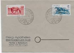 Merchweiler - Gudingen - Tag Des Pferdesports, FDC 1949 - Briefe U. Dokumente