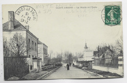 SEMEUSE 5C AU RECTO CARTE SAINT AMAND AMBULANT MOBILISATION PARIS A VENDOME 22 JUIL 1915 1° COTE 420€ - Poste Ferroviaire