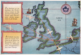 CPA - Carte De La Compagnie T.C.A Trans Canada Air Lines - Autres & Non Classés