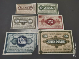 Germany Set Of 6 Pcs Alten Grabow Rare Banknotes 1916 - Verzamelingen