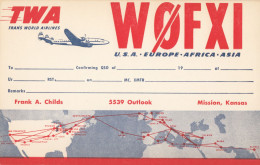 CPA - Carte De La Compagnie T.W.A Trans World Airlines - Autres & Non Classés