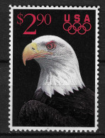 USA 1991 MiNr. 2154 Birds, Eagles & Birds Of Prey, Bald Eagle (Haliaeetus Leucocephalus) Olympic Rings 1v MNH** 7,00 € - Eagles & Birds Of Prey