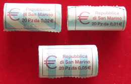 COLLECTION LOT SAN MARINO ROLS EURO 3PC 189G #xx40 2650 - San Marino