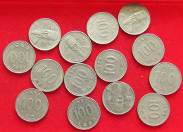 COLLECTION LOT KOREA 100 WON 14PC 76G #xx40 2489 - Korea, South