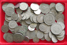 COLLECTION LOT WORLD EUROPE ONLY ALUMINIUM COINS 110PC 125G #xx40 2856 - Collections & Lots