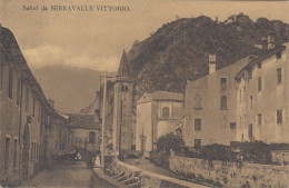 Veneto  -  Treviso  -  Serravalle Vittorio -  Campanile E Via    - F. Piccolo  -  Viagg  -  Bella Veduta - Altri & Non Classificati