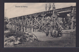 Ansichtskarte Rethel Frankreich Soldaten Großer Holzbrücke Kunst Verlagsanstalt - Other & Unclassified