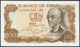 100 Pesetas. 17 De Noviembre De 1970. Serie Especial 9A. (Edifil 2021: 472d). C - Other & Unclassified