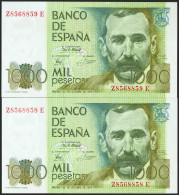 1000 Pesetas. 23 De Octubre De 1979. Pareja Correlativa. Serie Z-E. (Edifil 202 - Other & Unclassified