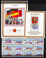 1969. DDR. 20th Anniversary Of The GDR. MNH. Mi. Nr. 1495-1506 + Bl.28-29 - Neufs