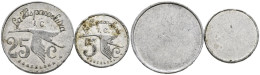 BARCELONA. Tokens. 5 Céntimos Y 25 Céntimos. Hispano Suiza. EBC. - Andere & Zonder Classificatie