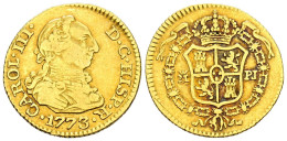 CARLOS III (1759-1788). 1/2 Escudo (Au. 1,76g/15mm). 1773. Madrid PJ. (Cal-2019 - Monete Provinciali