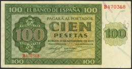 100 Pesetas. 21 De Noviembre De 1936. Serie B. (Edifil 2017: 421a). Conserva Gr - Autres & Non Classés