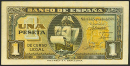 1 Peseta. 4 De Septiembre De 1940. Serie I, última Serie Emitida. (Edifil 2023: - Autres & Non Classés