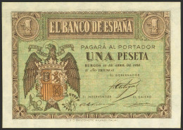 1 Peseta. 30 De Abril De 1938. Serie A. (Edifil 2023: 428). Apresto Original. S - Other & Unclassified