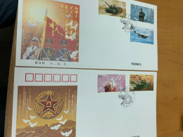 China Stamp 1997-12 FDC Army Tank Warship - Briefe U. Dokumente