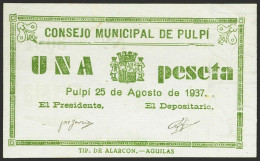 PULPI (ALMERIA). 50 Céntimos. 25 De Agosto De 1937. (González: 4414). Inusual.  - Other & Unclassified