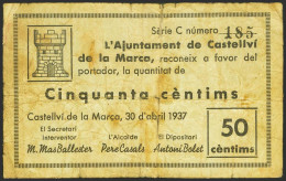 CASTELLVI DE LA MARCA (BARCELONA). 50 Céntimos. 30 De Abril De 1937. Serie C. ( - Autres & Non Classés