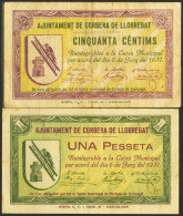 CORBERA DE LLOBREGAT (BARCELONA). 50 Céntimos Y 1 Peseta. 6 De Junio De 1937. ( - Otros & Sin Clasificación
