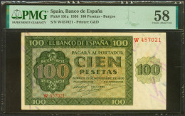 100 Pesetas. 21 De Noviembre De 1936. Serie W. (Edifil 2023: 421a, Pick: 101a). - Other & Unclassified