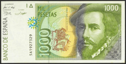 1000 Pesetas. 12 De Octubre De 1992. Serie 5A. (Edifil 2023: 483b). SC-. - Autres & Non Classés