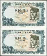 500 Pesetas. 23 De Julio De 1971. Pareja Correlativa. Serie Y. (Edifil 2023: 47 - Otros & Sin Clasificación