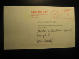 FREIBURG 1997 To Schwandorf Barmer Health Insurance Meter Mail Cancel Cover GERMANY - Storia Postale