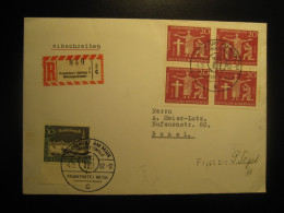 FRANKFURT 1962 To Basel Switzerland Registered Cancel Cover GERMANY - Lettres & Documents