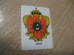Coat Of Arms Arm Heraldry Poster Stamp Vignette LIBYA Libye Label - Libia