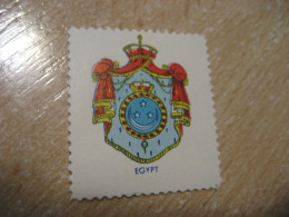 Coat Of Arms Arm Heraldry Poster Stamp Vignette EGYPT Egypte Label - Autres & Non Classés