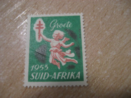 1953 TB Tuberculose Health Sante Christmas Poster Stamp Vignette SOUTH AFRICA Label - Other & Unclassified