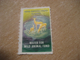 Royal National Parks Water For Wild Animal Fund Poster Stamp Vignette KENYA Label - Kenya (1963-...)