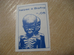 Helpez BIAFRA Imperforated Poster Stamp Vignette NIGERIA Label - Nigeria (1961-...)