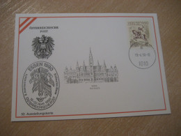 ESSEN 1990 Wien Austria Rathaus Flag Flags Cancel Maxi Maximum Card GERMANY - Lettres & Documents