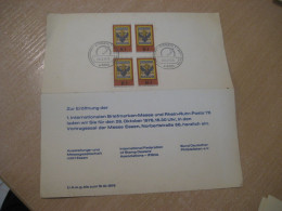 ESSEN 1976 Briefmarken Messe Document Cancel Card GERMANY - Cartas & Documentos