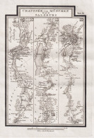 Chaussee Von München Nach Salzburg [Tab B] - Salzburg Tachinger See Altenmarkt An Der Alz Bayern / Karte Map - Estampes & Gravures