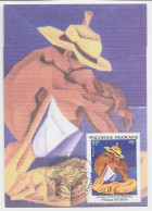 POLYNESIE 57FR CARTE MAXIMUM ARTISTE PEINTRE DUBOIS PAPEETE 6 DEC 1995 - Cartes-maximum