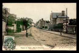 95 - MAGNY-EN-VEXIN - RUE DE BEAUVAIS - CARTE ANCIENNE COLORISEE - Magny En Vexin