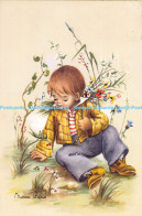 R180171 Old Postcard. Baby Boy With Flowers. 1963 - Monde