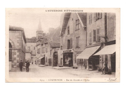 63 PUY DE DOME - COMBRONDE Rue Du Marché Et L'Eglise (voir Description) - Combronde