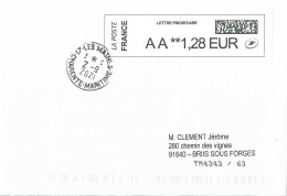 Cachet Manuel Des Mathes - Vignette D'affranchissement De Guichet - Brother - EMA (Printer Machine)