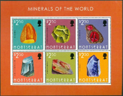 MONTSERRAT 2013 MINERALS SHEET OF 6** - Minéraux