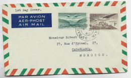 EIRE PA 1/+1P LETTRE COVER AIR MAIL BAILE 4.IV .1949 TO MAROC - Storia Postale