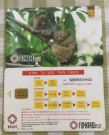 Philippines Chip Phonecard,Monkey,used,backside Not In Good Condition - Philippines