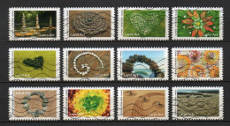 - FRANCE Adhésifs N° 2375/86 Oblitérés - Série Complète LAND ART 2024 (12 Timbres) - - Usados